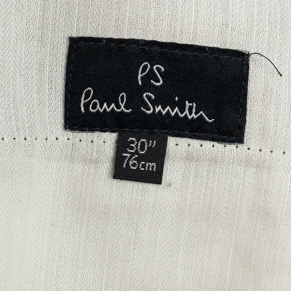 PS Paul Smith Grey & Blue Check Wool-Suiting Tapered Trousers - Picture 8 of 10